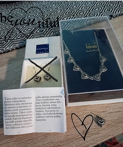 Kalevala korun hopeinen Talon sydän
