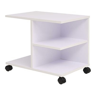 vidaXL Hylly pyörillä 50x35x42 cm valkoinen(sku246572