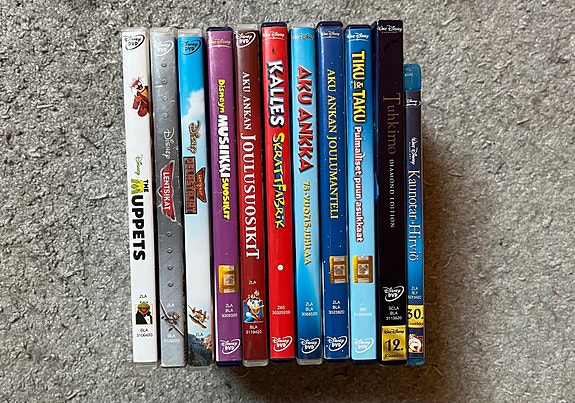 Disney DVD:t ja BluRay lasten elokuvat