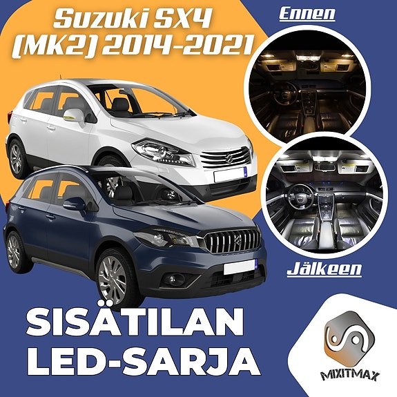 Suzuki SX4 (MK2) Sisätilan LED -muutossarja – 6 kpl – Plug & Play