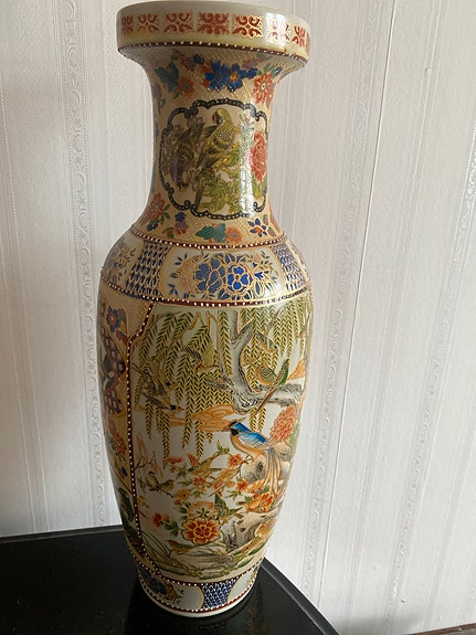 Kiinalainen maljakko, kork. 61 cm
