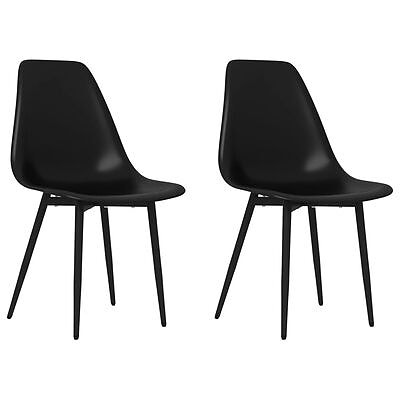 vidaXL Ruokatuolit 2 kpl musta PP(sku338044