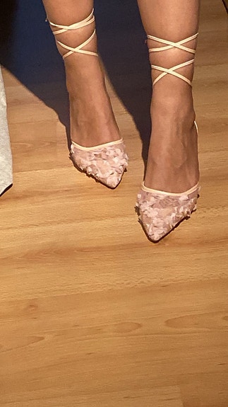 Baby pink korkokengät