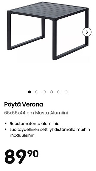 Uusi Verona parveke pöytä