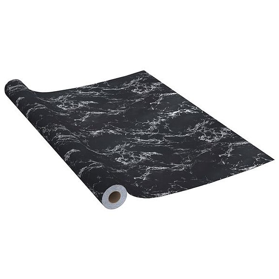 vidaXL Itseliimautuva huonekalukalvo musta kivi 500x90 cm PVC(sku326143