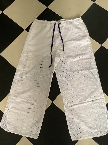 Kenzo, valkoiset housut, osittain vuorattu, koko 42