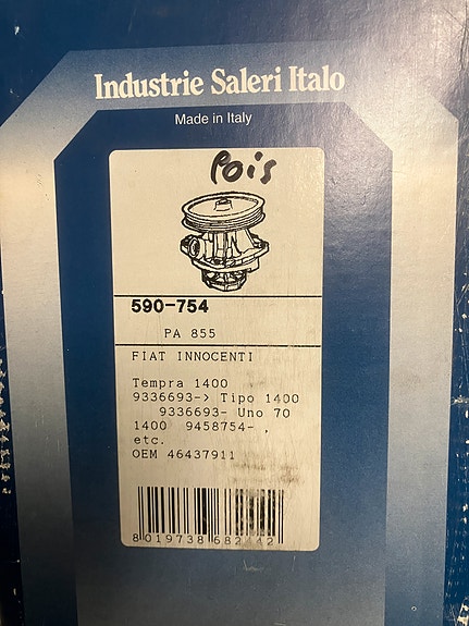 Fiat Tipo/Tempra 1.4/1.6 Vesipumppu 93-96