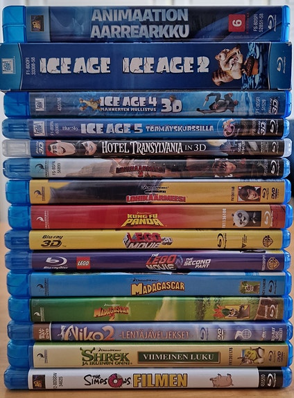 Blu-Ray Animaatioita