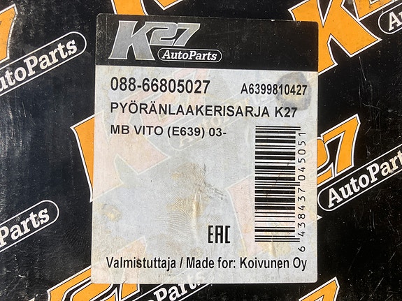 Mercedes-Benz Vito W639 Takapyöränlaakeri 03-8/10