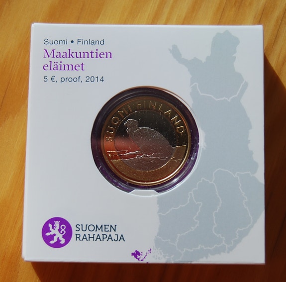 Suomi 2014 5 €  Ahvenanmaa, merikotka  PROOF