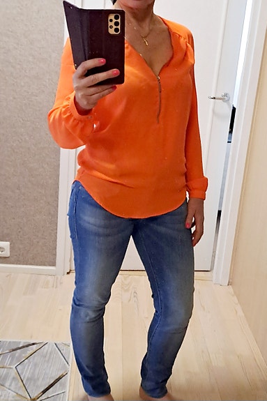 Pimkie oranssi paita,koko S