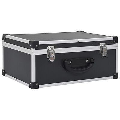 vidaXL CD-kotelo 60 CD-levylle alumiini ABS musta(sku:91857)