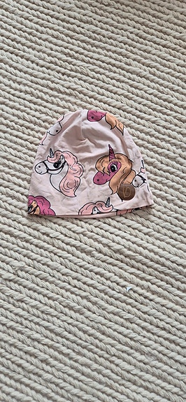 Blaa yksisarvis trikoopipo koko 48/50