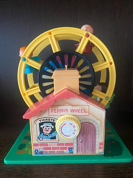 Retro Vintage lelu Ferris Wheel maailmanpyörä musiikilla