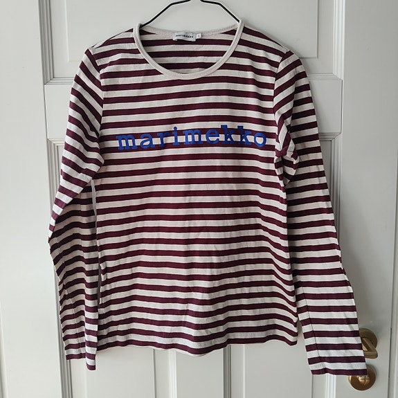 Marimekko tasaraita paita XS