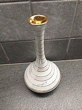 Valko kulta keramiikka maljakko Design L. Cellarosi Italy