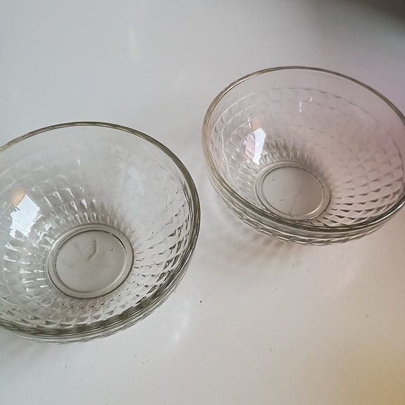 Riihimäen lasi jälkiruokakulhot 2kpl