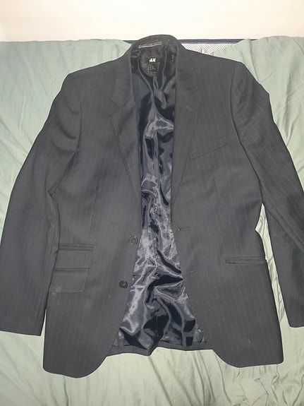 H&M miesten siniraitainen pikku-takki