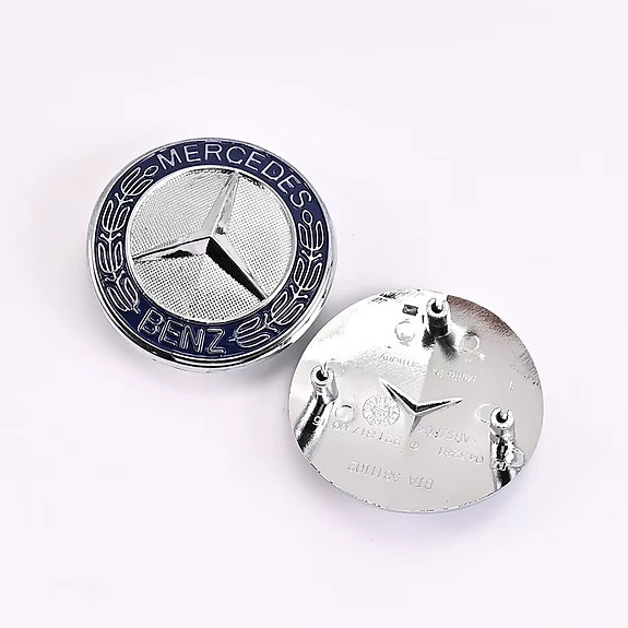 Mercedes-Benz Maskin merkki, Kromi-sininen – 48mm