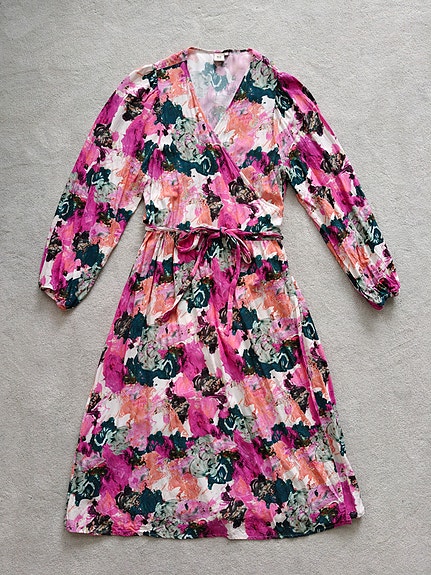 KAIKO Wrap Midi Dress, Aquarelle, L