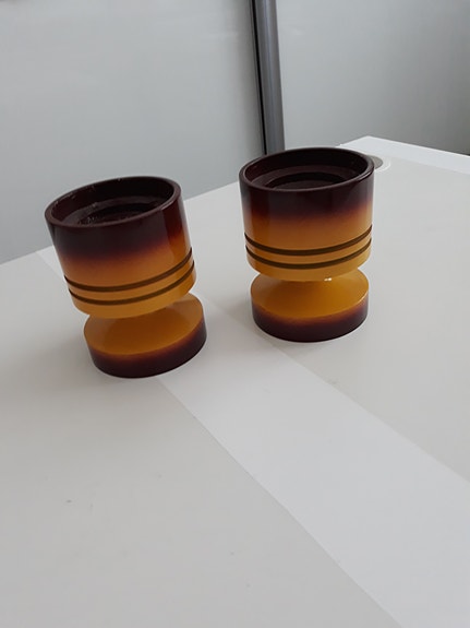 Retro - Puiset Kynttilänjalat
