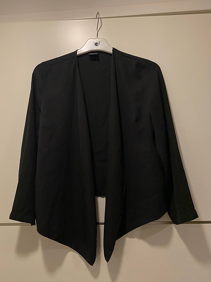 Musta ohut jakku, takki, bleiseri, Gina Tricot, 34 tai S, musta
