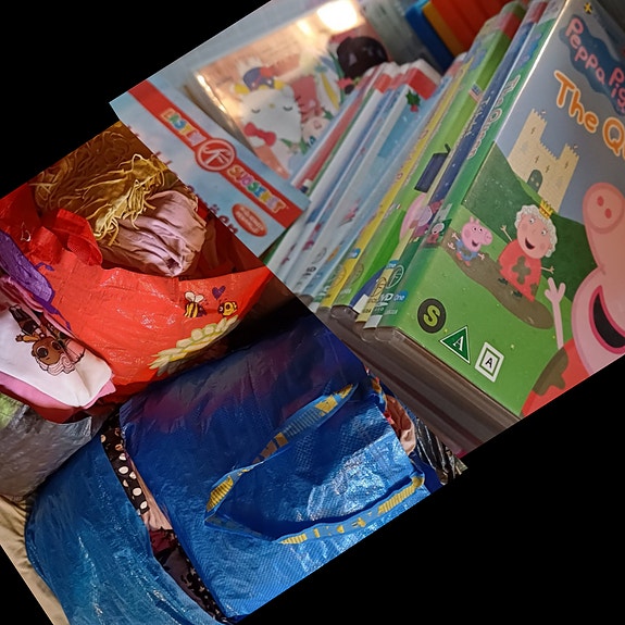 Women's & girls clothes, dvds and more.
