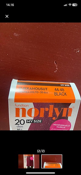 UUDET Norlyn mustat sukkahousut koko 48-52
