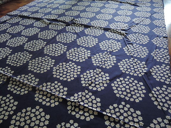 Marimekko Puketti trikoo kangas sininen