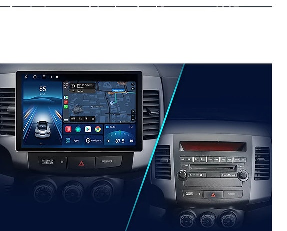 Android soitin 13.1" näytöllä Mitsubishi Outlander 2005-2011