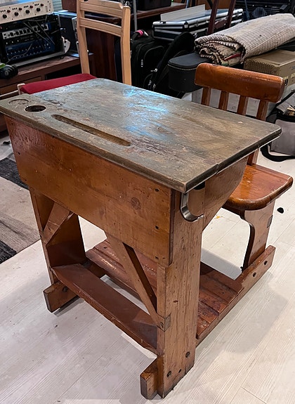 Vanha koulu pulpetti vintage,