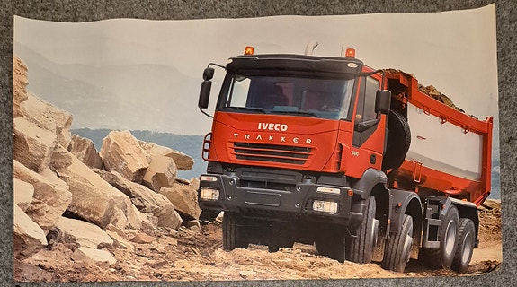 Iveco Trakker punainen kuorma-auto -juliste