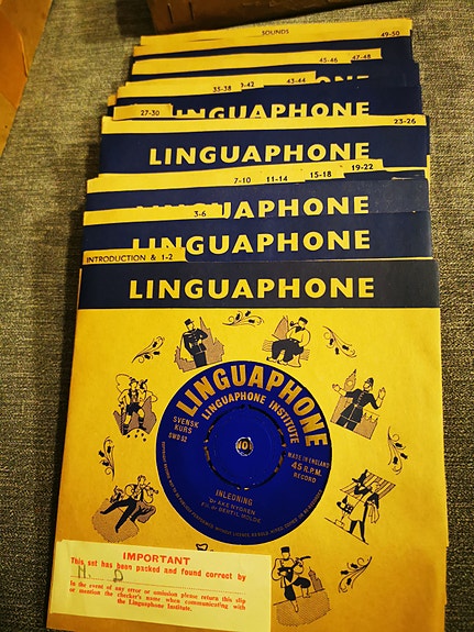 Ruotsin kurssi 16kpl 7"vinyyliä