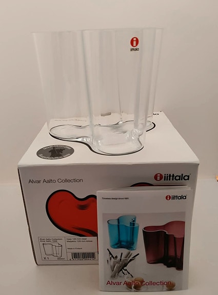 Iittala Alvar Aalto maljakko 120 mm kirkas