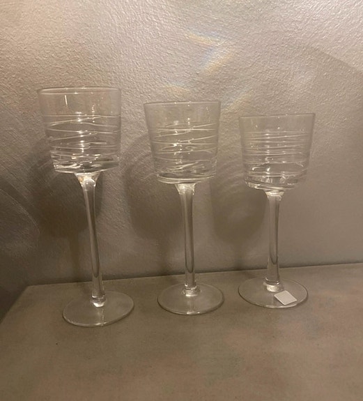 Partylite kauniit liljat kynttilälasi-trio