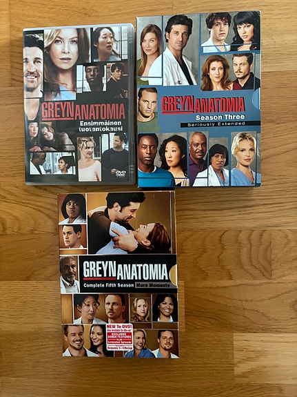DVD Greyn anatomia, kaudet 1,3,5