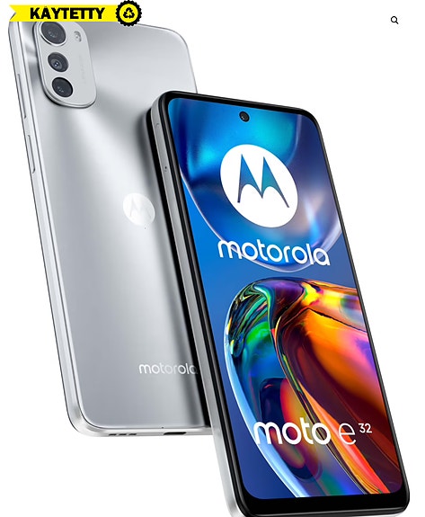 Motorola Moto E32 älypuhelin 4/64gb (hopea) Käytetty, Uudenveroinen