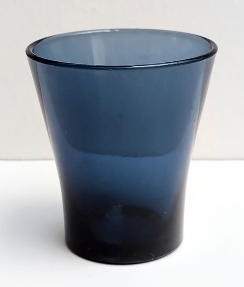 Riihimäen Lasi sininen juomalasi / vintage-lasi