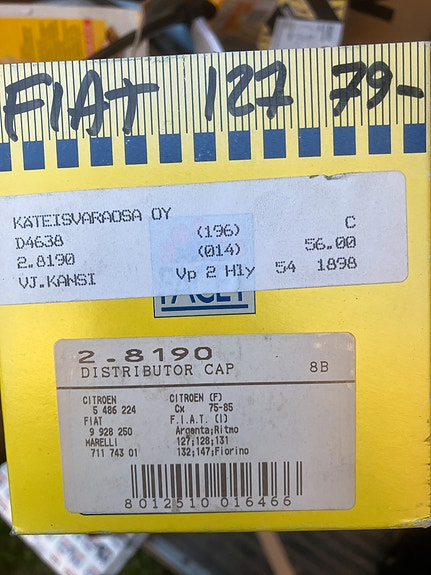 Citroen CX/Fiat 127/128/Mirafiori Virranjakajankansi 71-