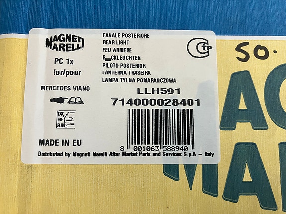 Mercedes-Benz Viano V639 Oikea Takavaloumpio Marelli 10-