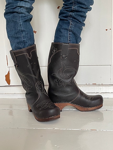 Sanita Danish clogs Cowboy stitch boots 37/38