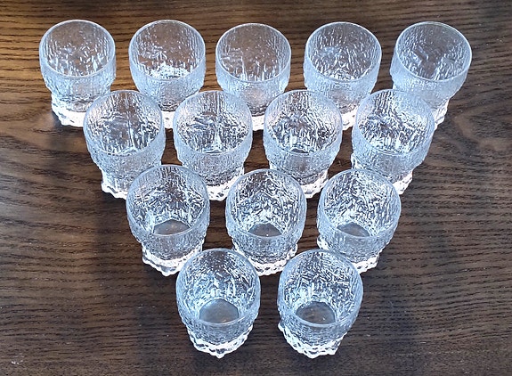 Iittala Aslak snapsilasi Tapio Wirkkala 14 kpl
