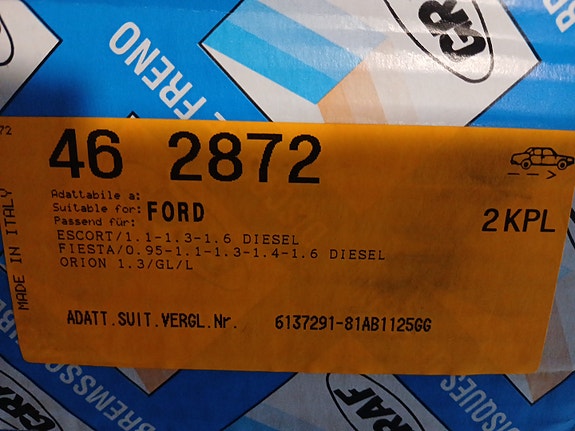 Ford  Escort jarrulevyjä