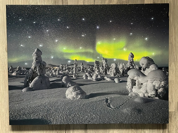 UUSI LED-valotaulu 30x40 cm Revontulet