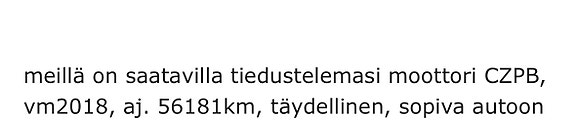 Viallinen A3 tfsi 2.0 moottori, Tarjoa!