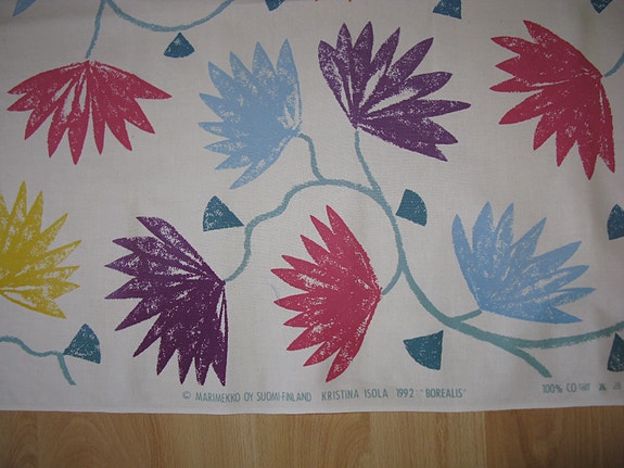 Marimekko kangas  "Borealis" vuodelta 1992