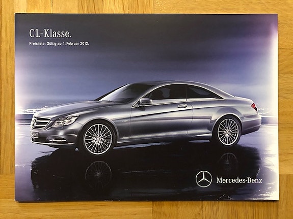 Hinnasto ja lisävarusteet Mercedes CL-sarja C216 vuodelta 2012 - esite