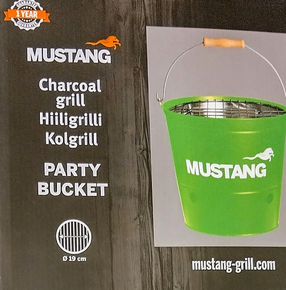 2 kpl Mustang ämpäri hiiligrilli