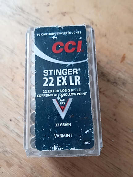 CCI Stinger .22 EX LR CPHP 2,08g

50/ltk 499m/s