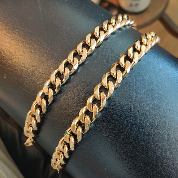 Kullattu cuban ketju 12mm paksu